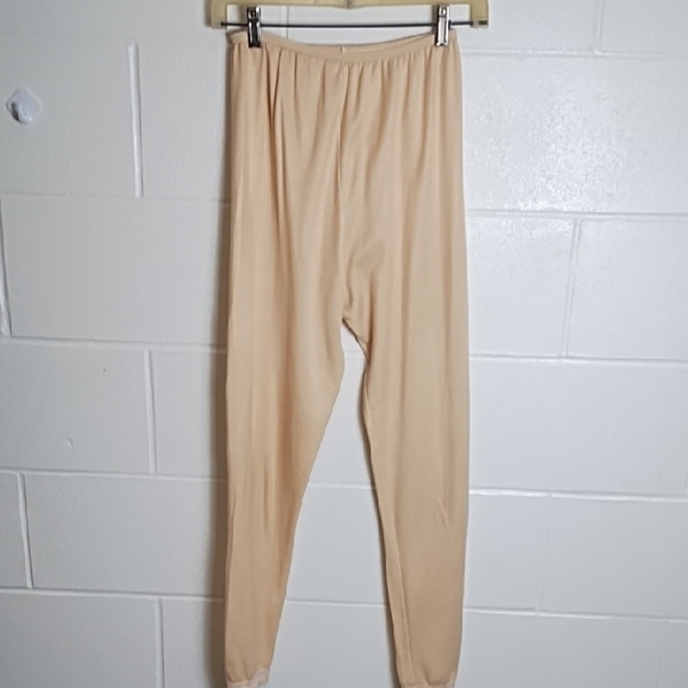 Soft Nude Slip Under Leggings Slick Outside Warm Soft Cotton inside